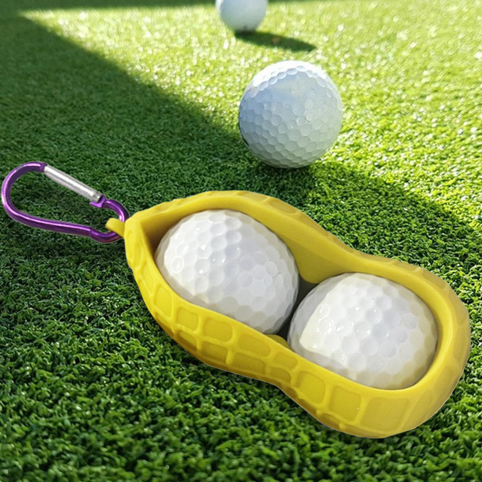 Golf Ball Holder Bag Carrier Sleeve Carry Pouch Men Women Yellow