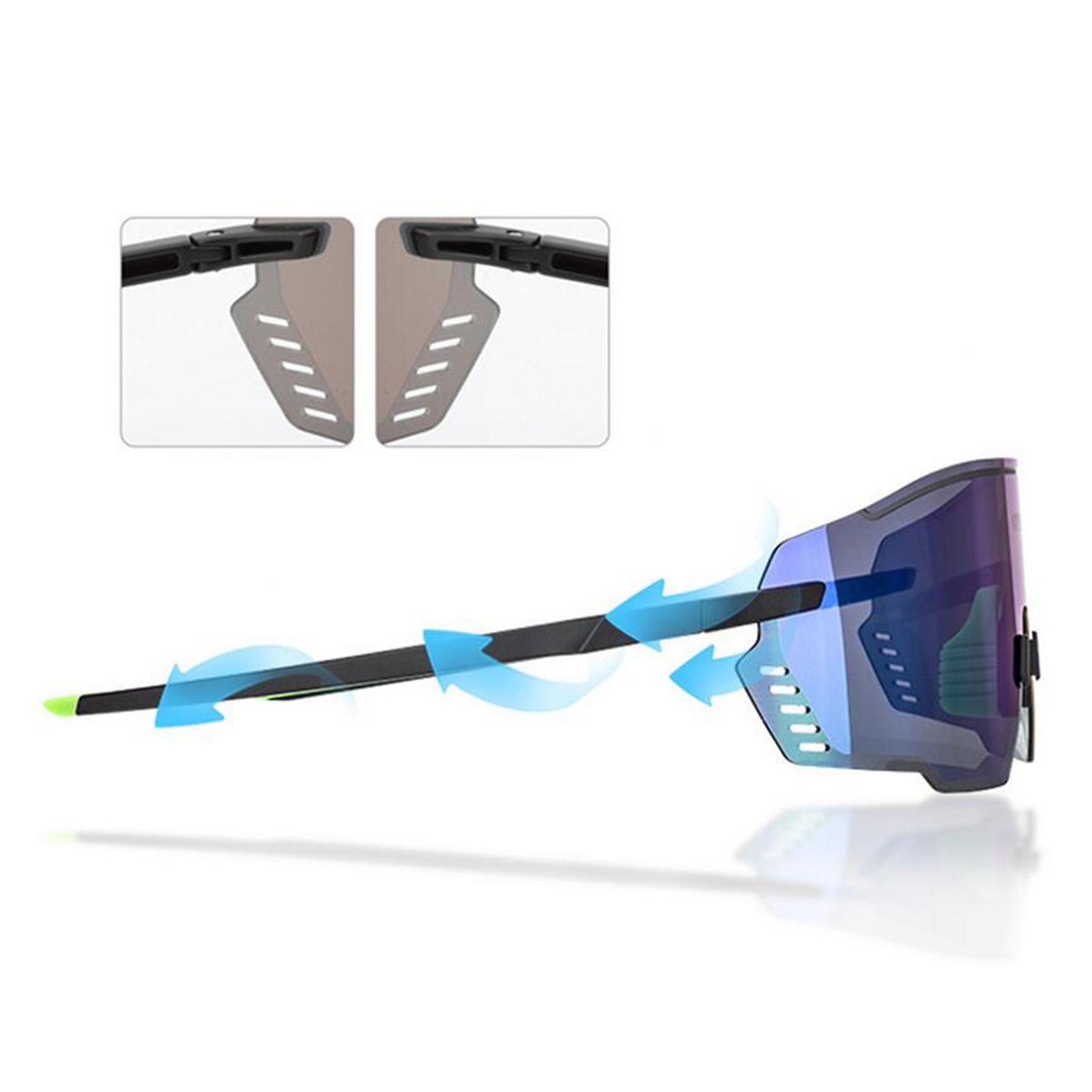 Outdoor Cycling Glasses Sports Sunglasses Eye Protection for Fishing Hiking White
