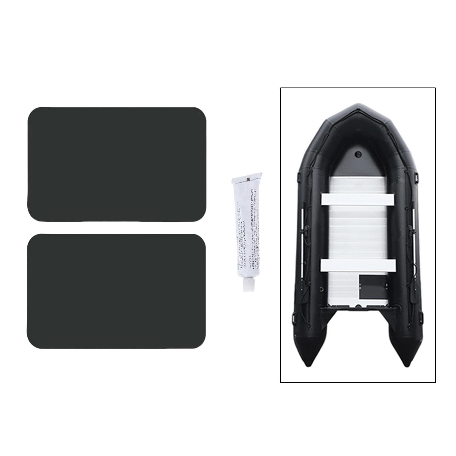 Inflatable Boat Repair Kit Kayak PVC Repair Patches for Rubber Boat Tents Black
