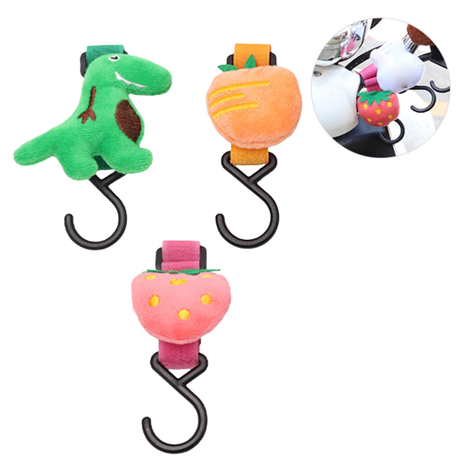 3Pcs Bike Hook Straps Carrying Hanging Hats Motorcycle Handlebar Helmet Hook