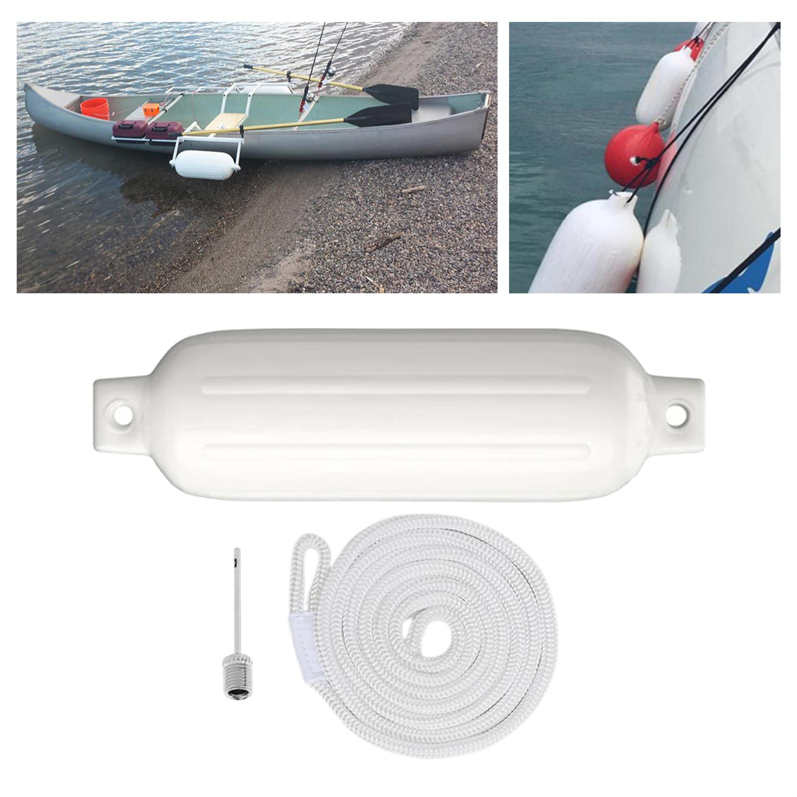 Boats Fender Bumper Shield Protection Sailboats for Pontoon Boat Marine Dock White Rope White 