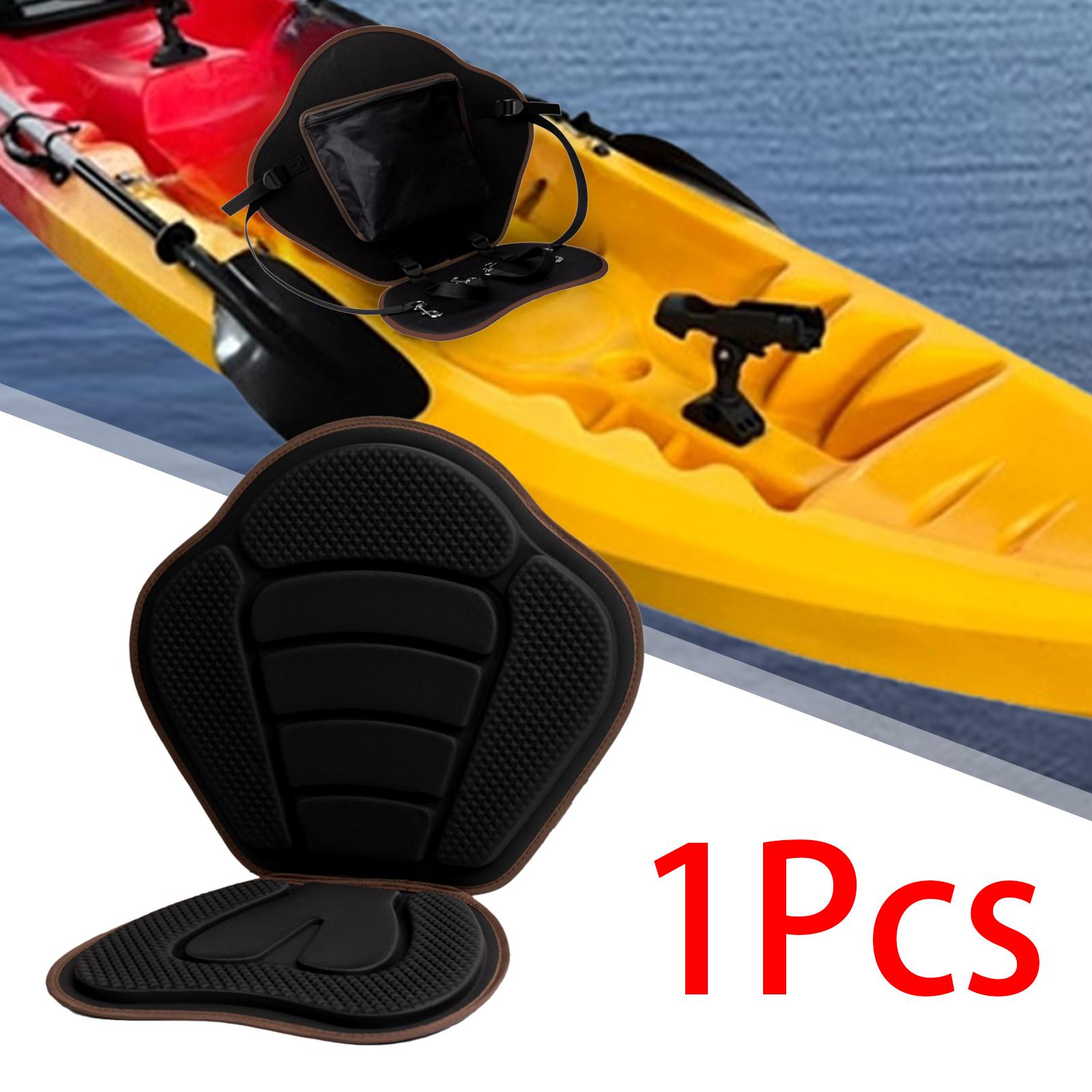 Canoe Backrest Seat Fishing Boat Hiking Kayak Seat Cushion with Back Support Coffee