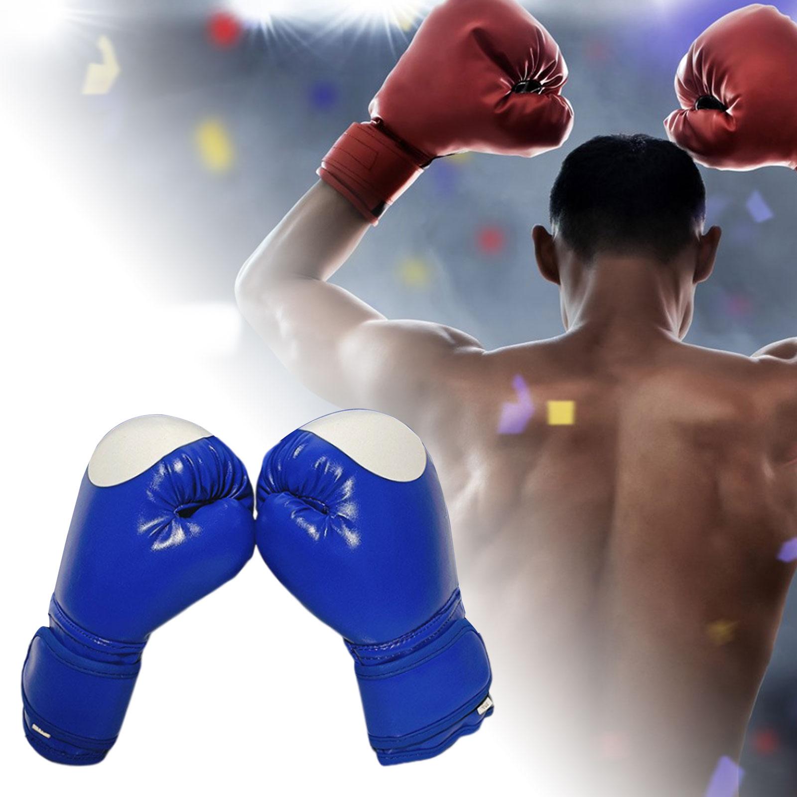 Kids Boxing Glove Training Sparring Gloves Sturdy for Striking Blue 10oz