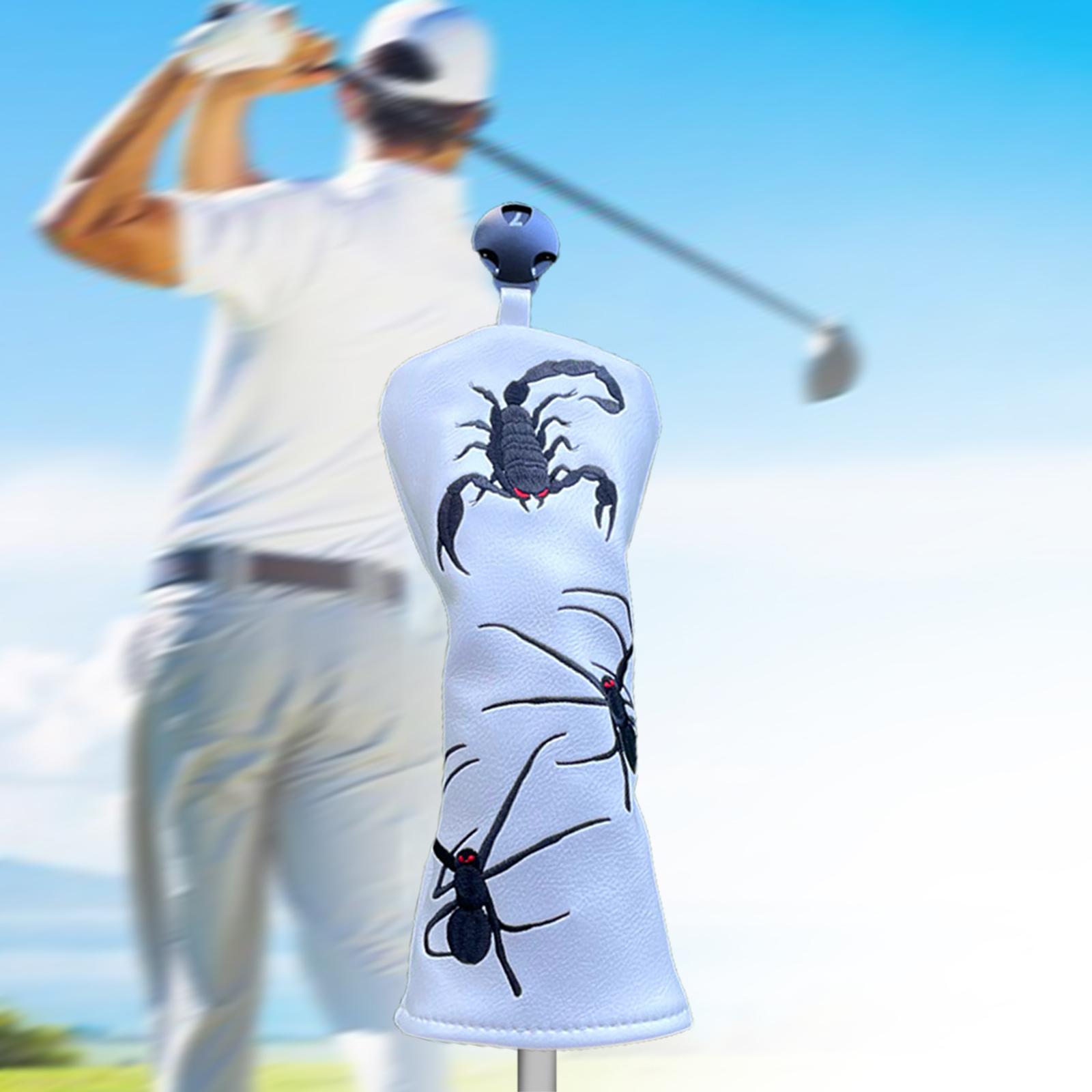 Golf Club Head Cover Scratchproof Protective Sleeve Fleece Lined Golfer Gift BlueHybrid24x10cm