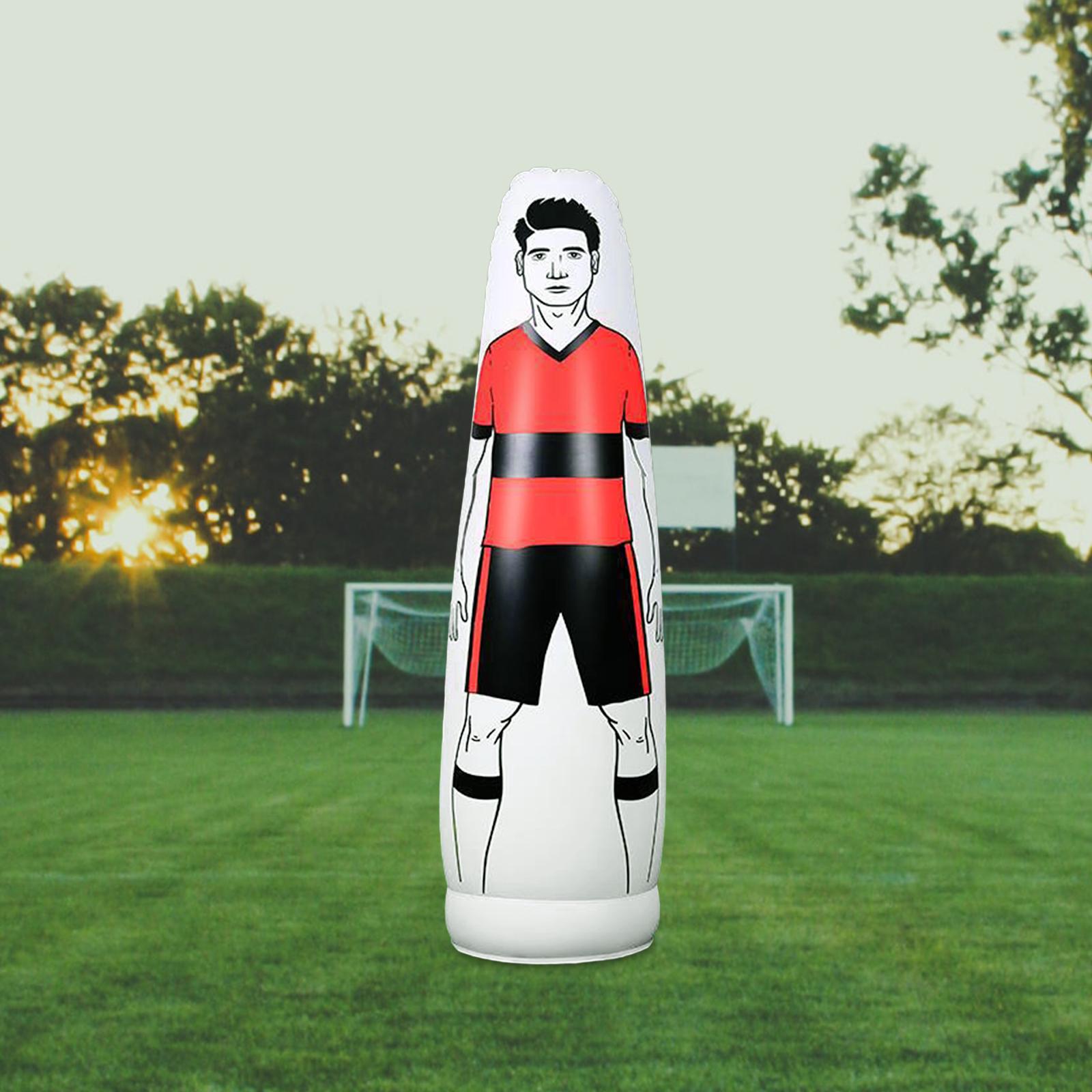 Inflatable Football Training Dummy Defender Wall Durable Boxing Punching Bag red 175cm