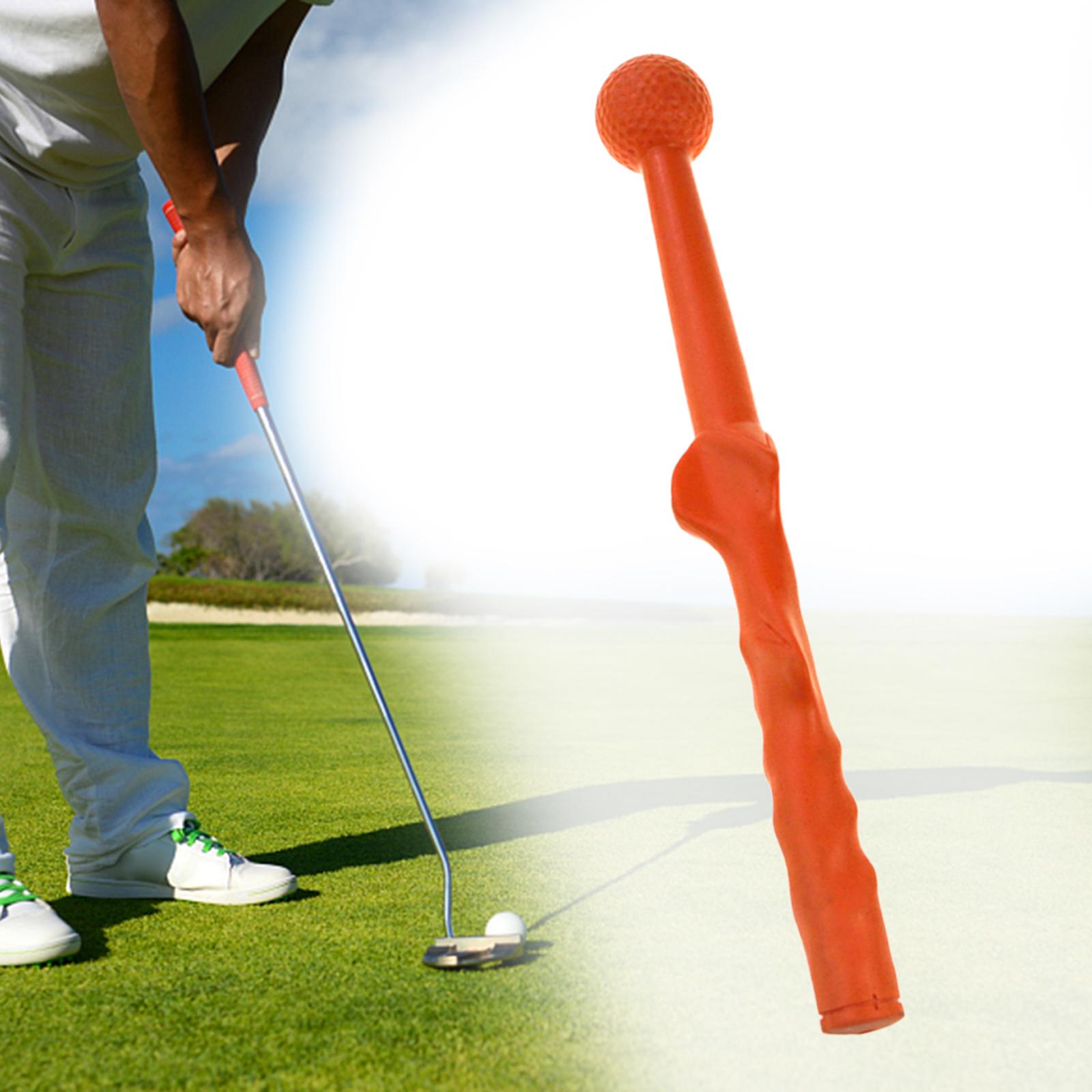 Golf Swing Trainer Adjusting Rod Body Swing Strength Golf Swing Training Orange