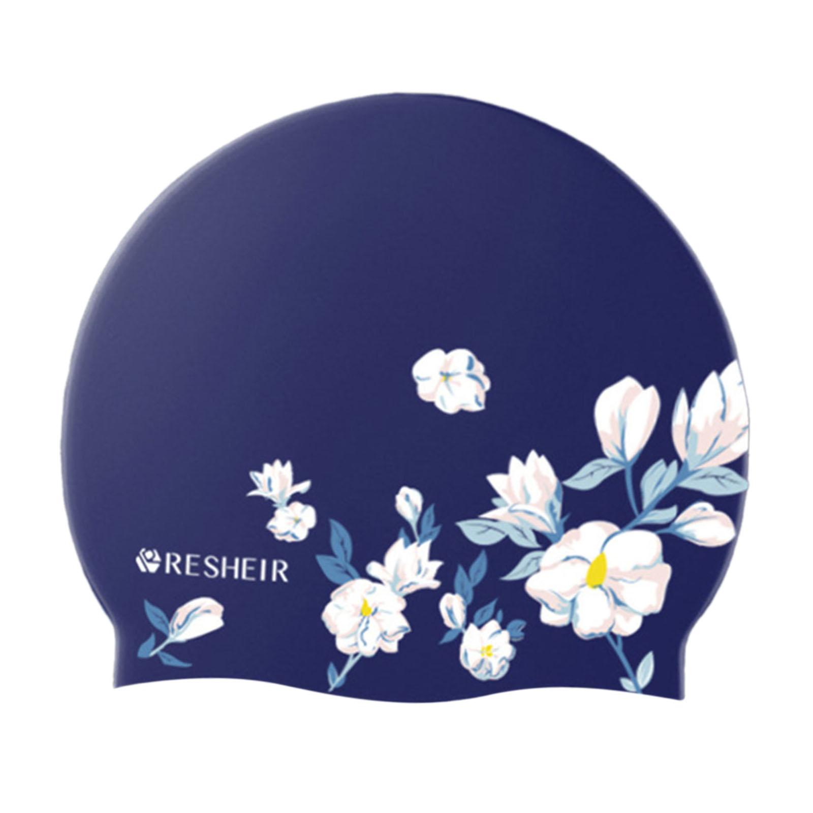Silicone Swim Cap Floral Printed