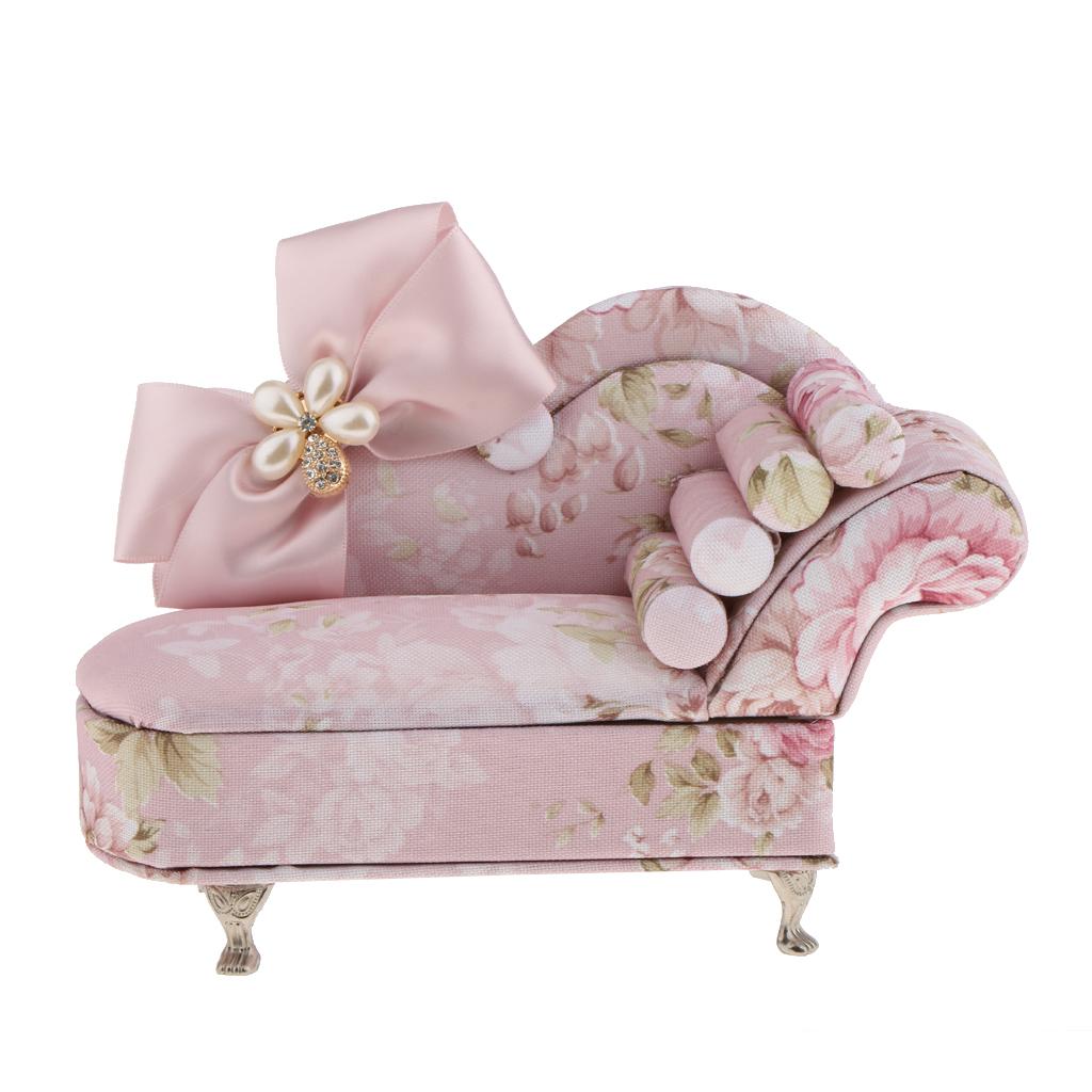 Small Sofa Furniture Shape Childrens Kids Musical Jewellery Box Perfect Gift