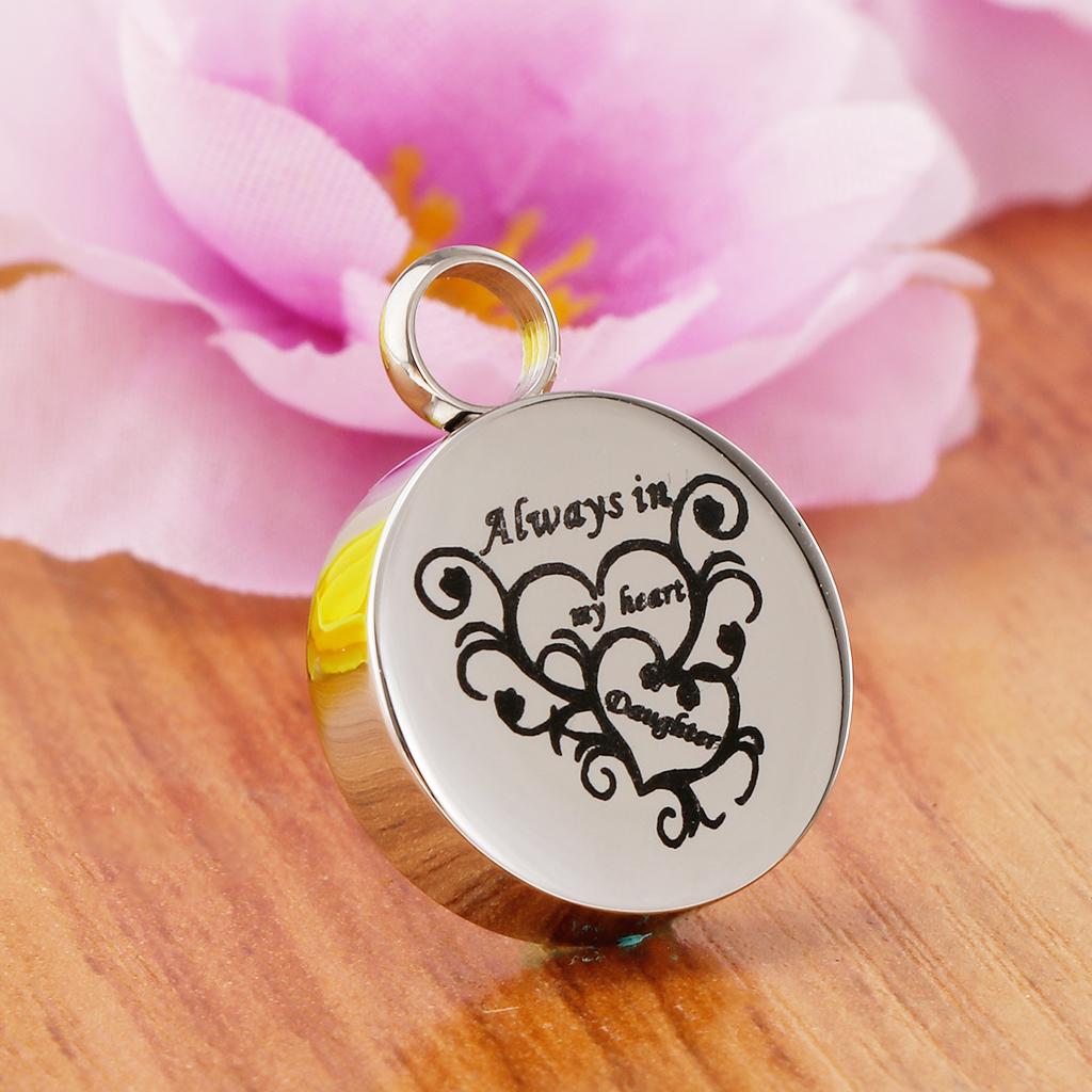 Always in My Heart Cremation Urn Pendant for Ashes Family Memorial ...