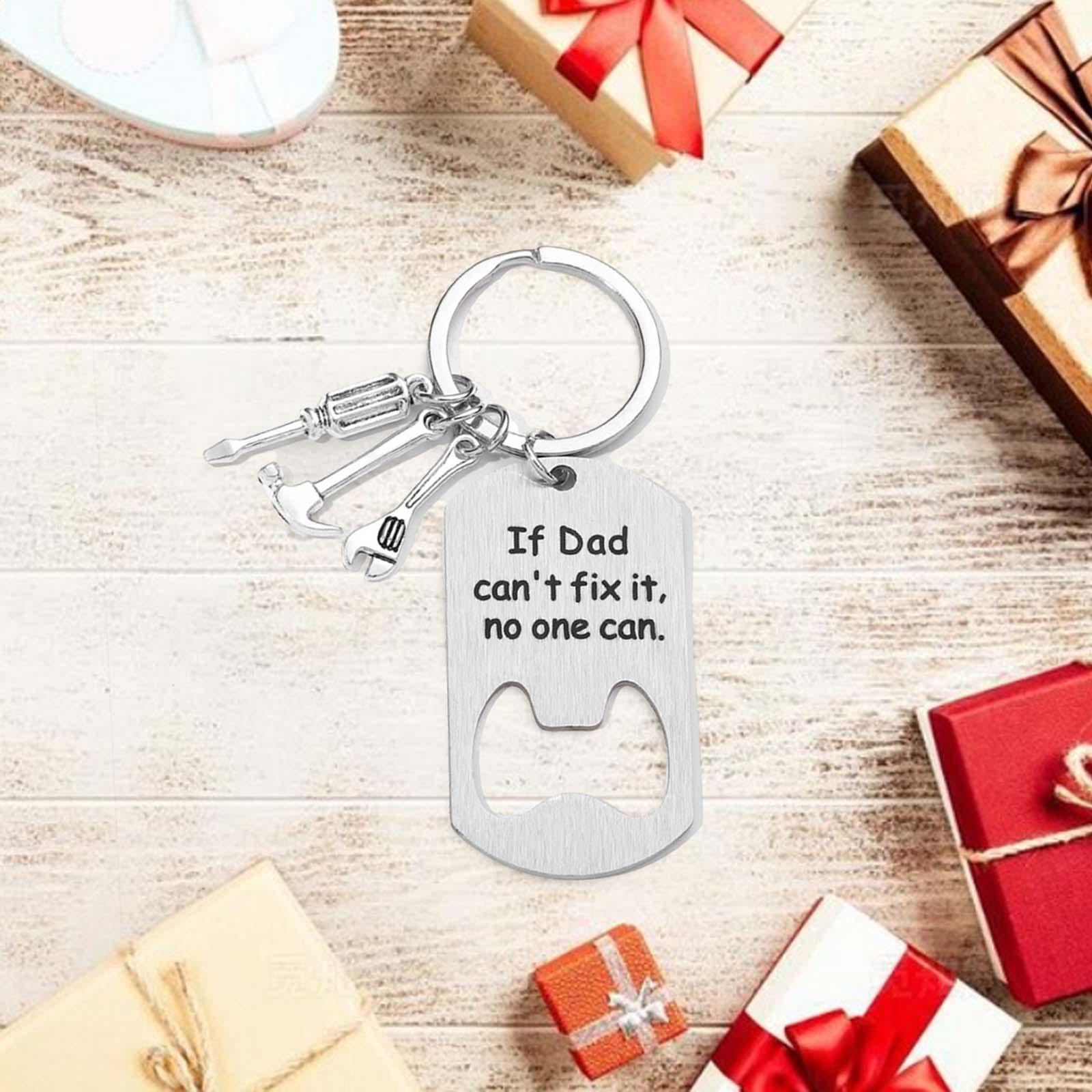 Bottle Opener Keychain Keyring Charm Unique Dad Keychain Father's Day Gift