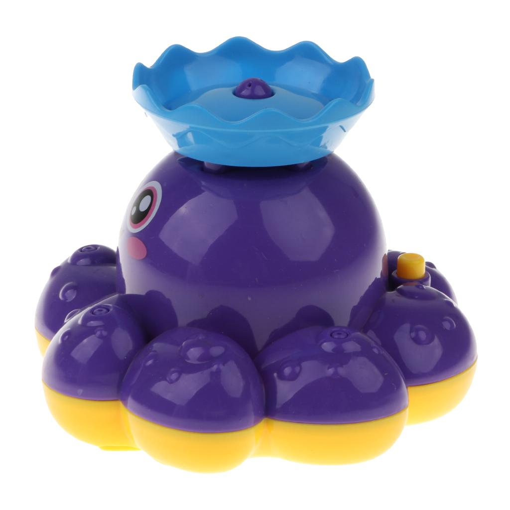 Kids Spray Water Octopus Floating Bathtub Pool Bathroom Toy Xmas Gift - Purple