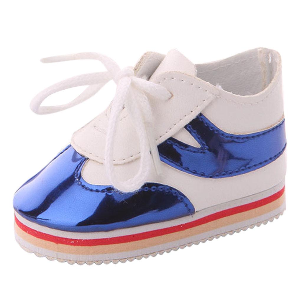 Handmade Princess Lace-up Shoes for 18inch Girl Doll or 43cm Baby Doll Accs
