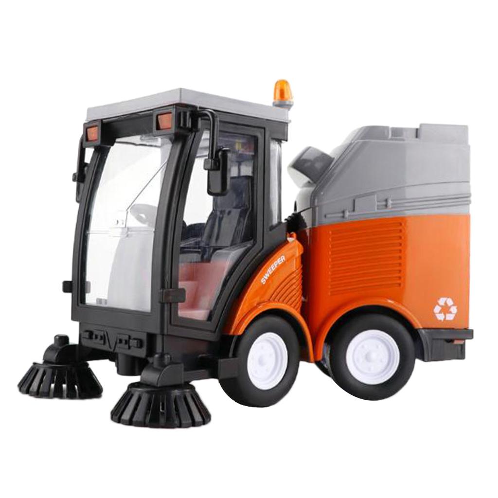 1pack 1:16 Mini Road Sweeper Toy Simulated Inertial Sweeper Diecast Vehicle