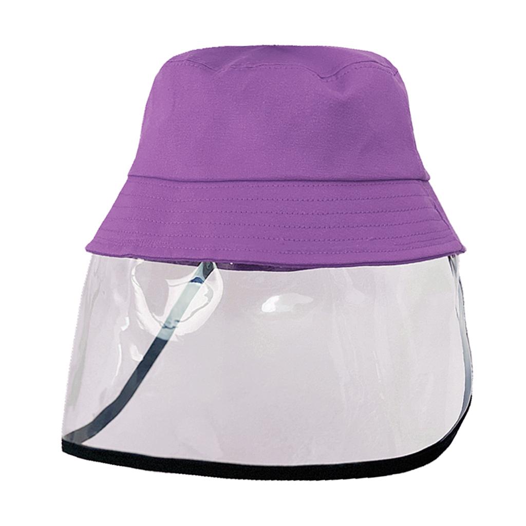 For Baby Kids Anti-spitting Protective Hat Cap Cover Outdoor Safety Purple