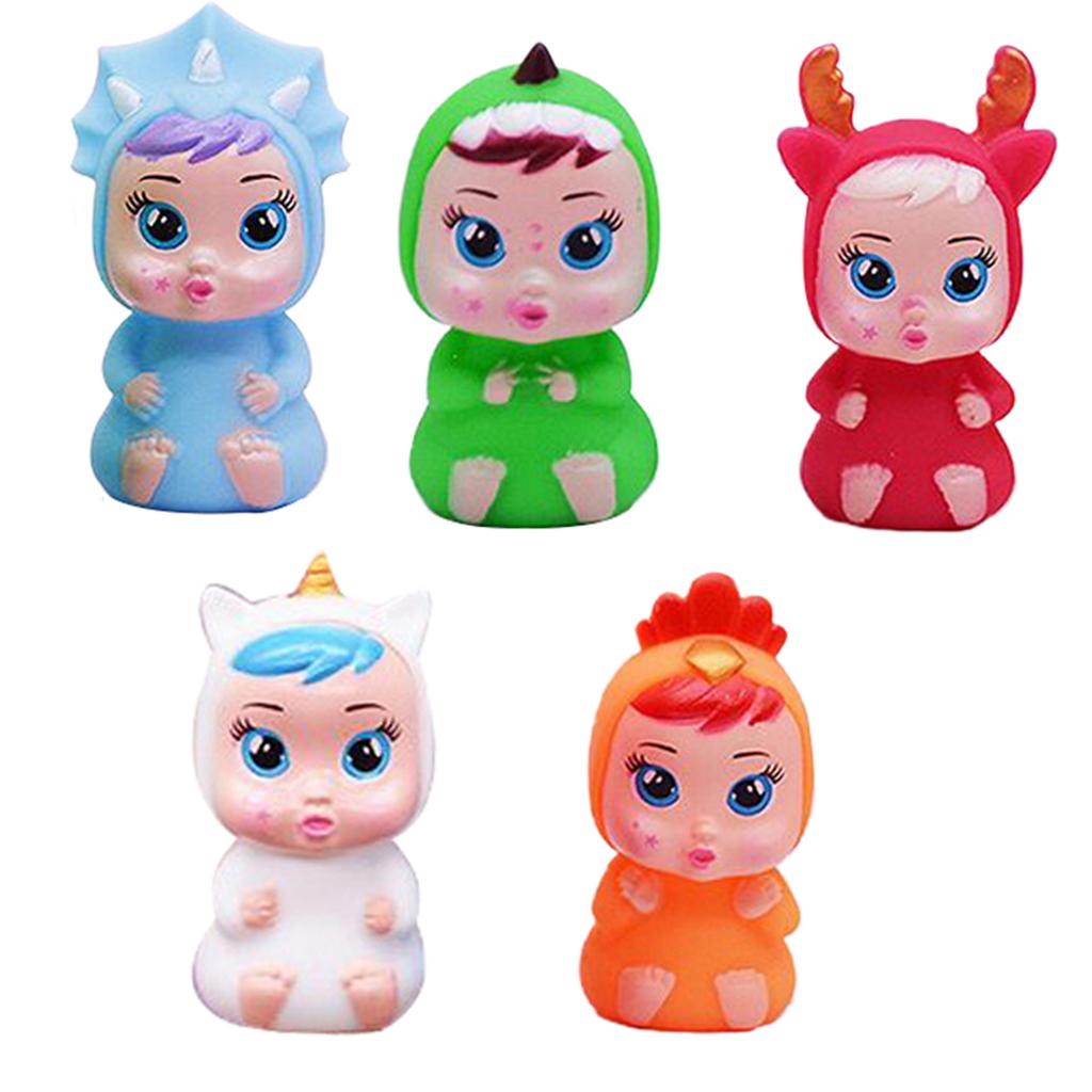 5PCS Baby Toys Kids Cartoon Animals Educational Finger Puppets Toys B