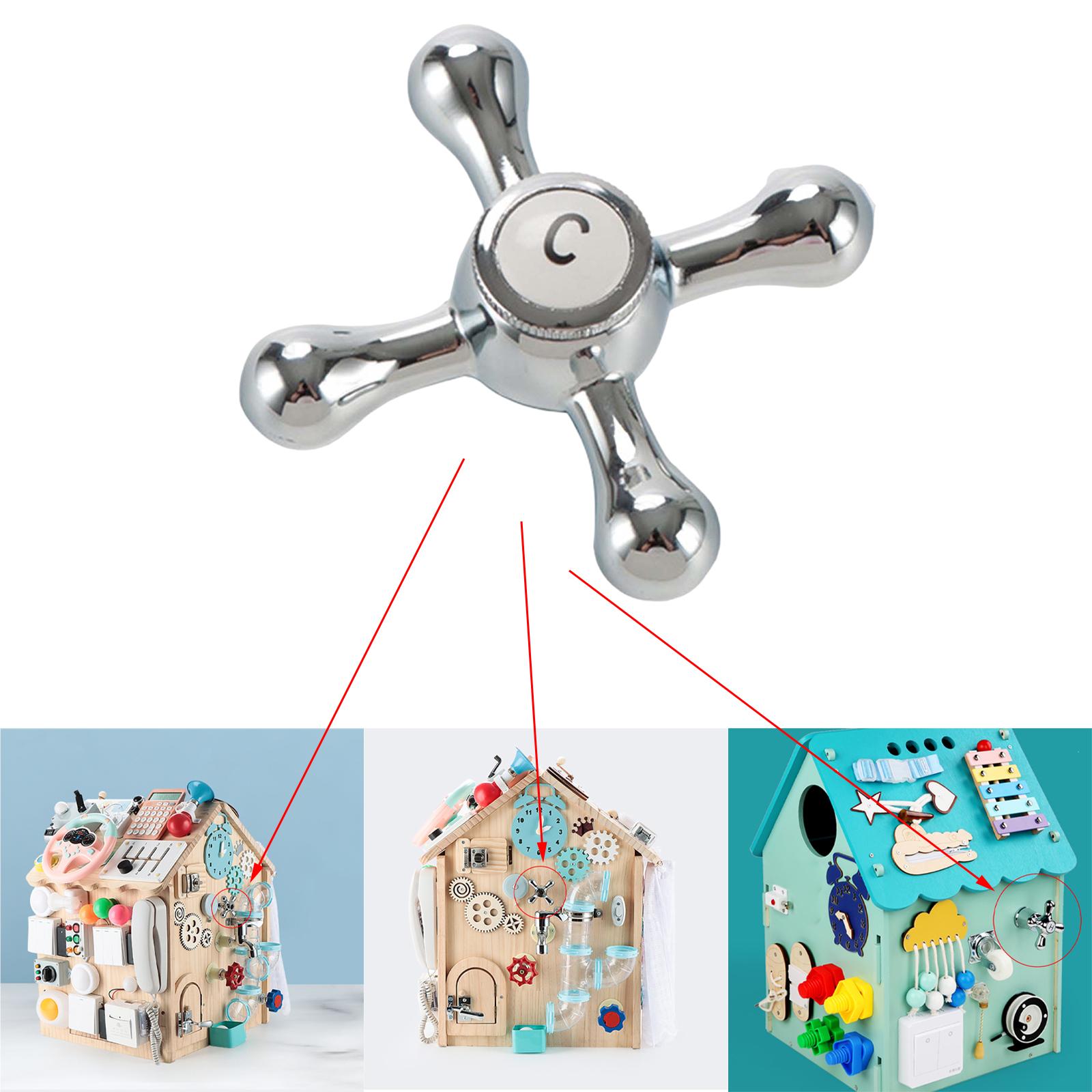 2pcs Montessori Busy Board Activity Toys Kids Gears and Handwheel