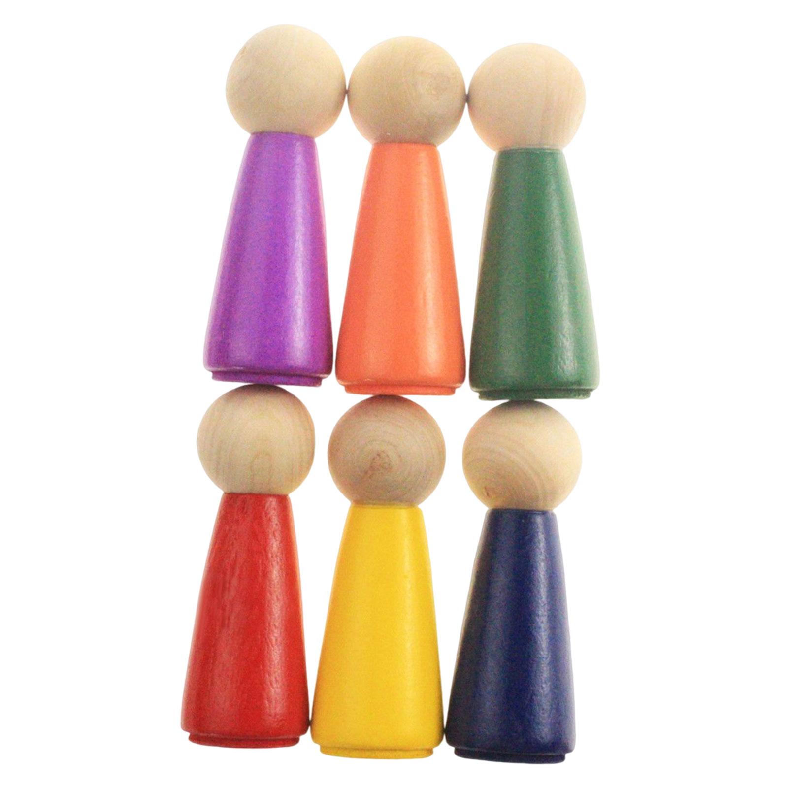Wooden Peg Dolls 6X