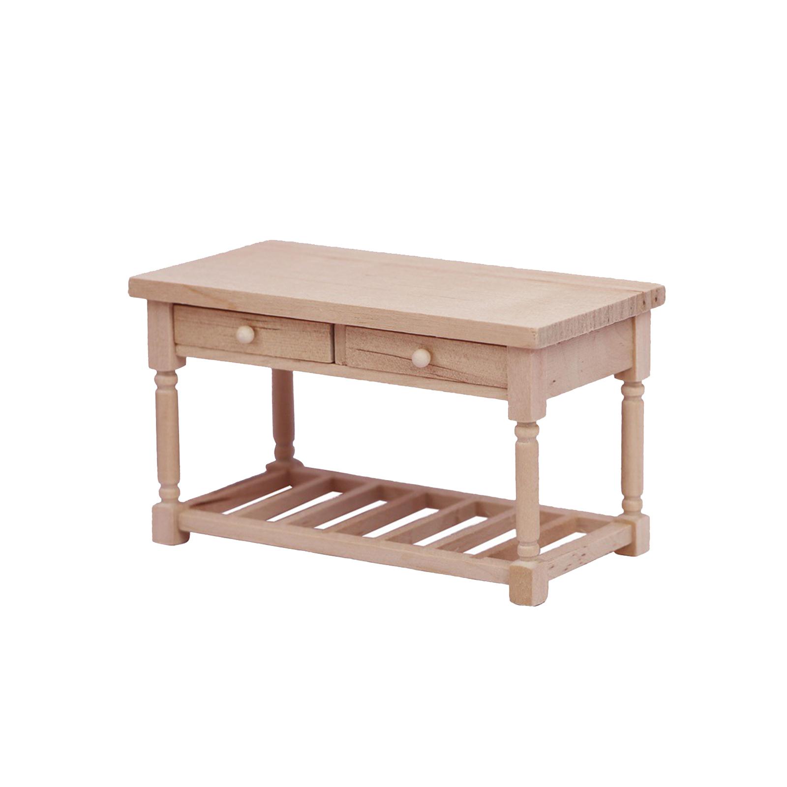 Wooden Dollhouse Desk 1/12