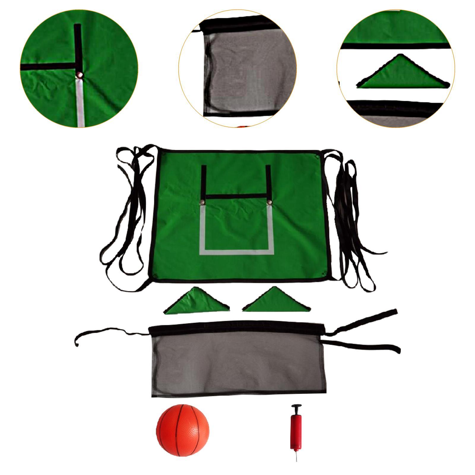 Trampoline Basketball Hoop Universal Trampoline Attachment Accessories Green with a ball