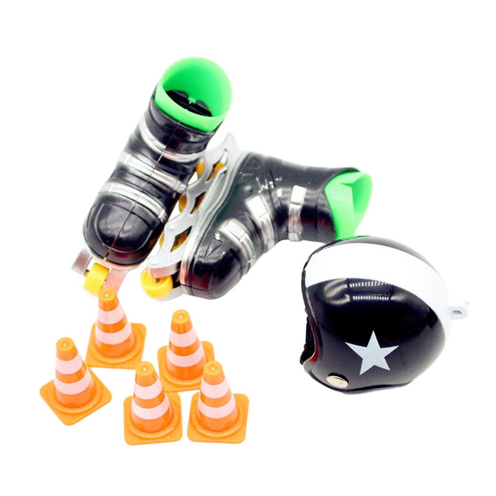 Dollhouse Mini Skates Set Black