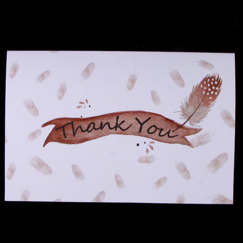 6 Pieces Creative Envelope Thank You Greeting Cards Tanksgiving Day Gifts J