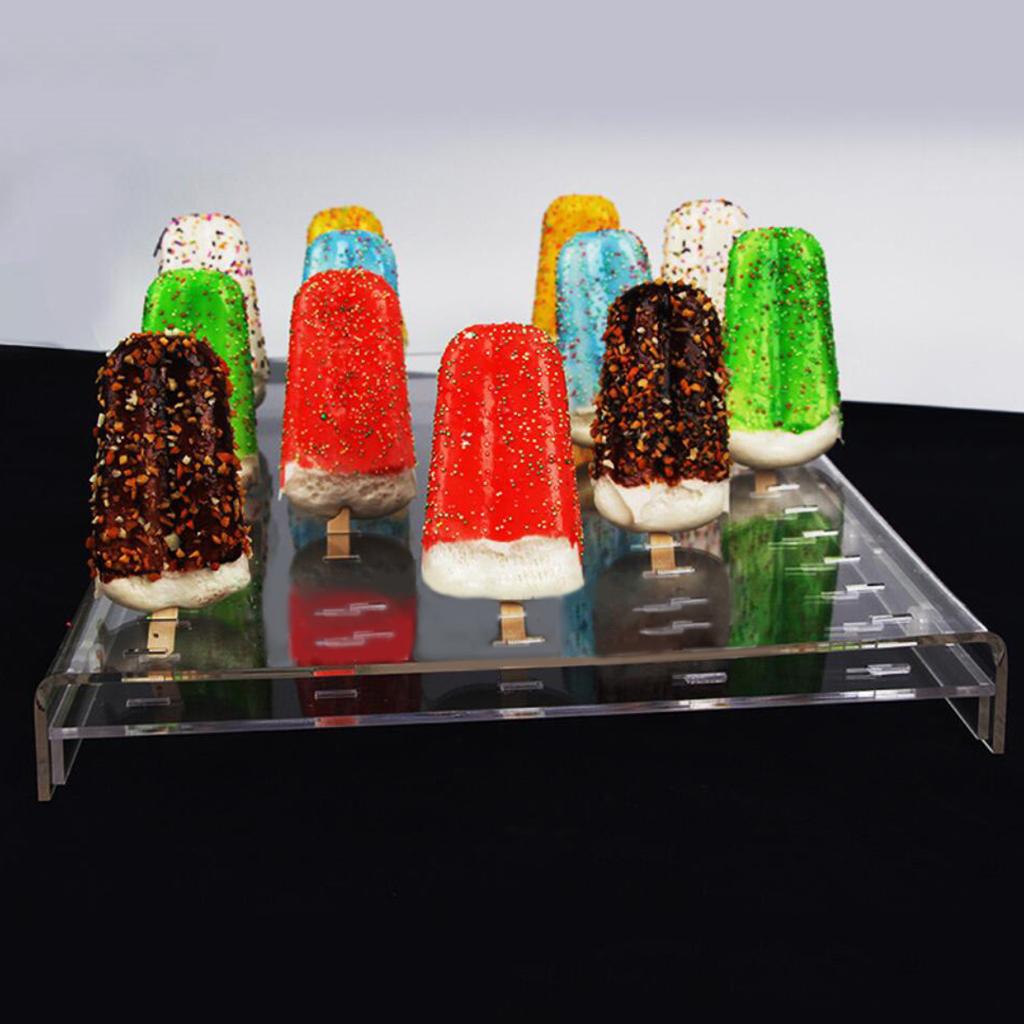 24 Slot Acrylic Ice Lolly Ice Sucker Plastic Board Holder Display Stand ...