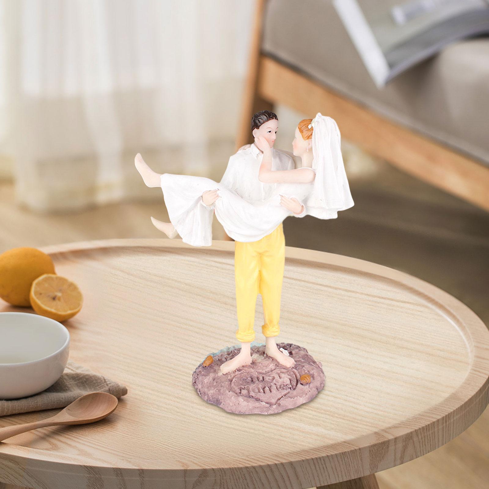 Wedding Cake Topper Small Sculpture Resin Doll Unique Miniature Scene People