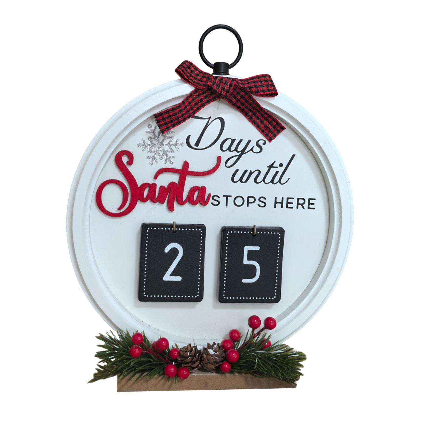 Christmas Advent Calendar Christmas Calendar Ornament for Tabletop Desk Home