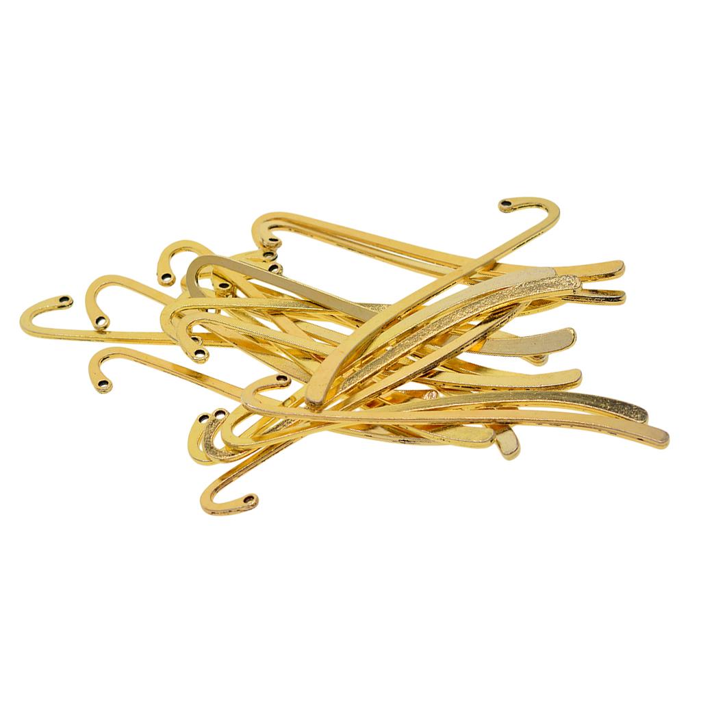 20 Pieces Beading Flat Bookmarks With Loop DIY Making Jewelry antique gold