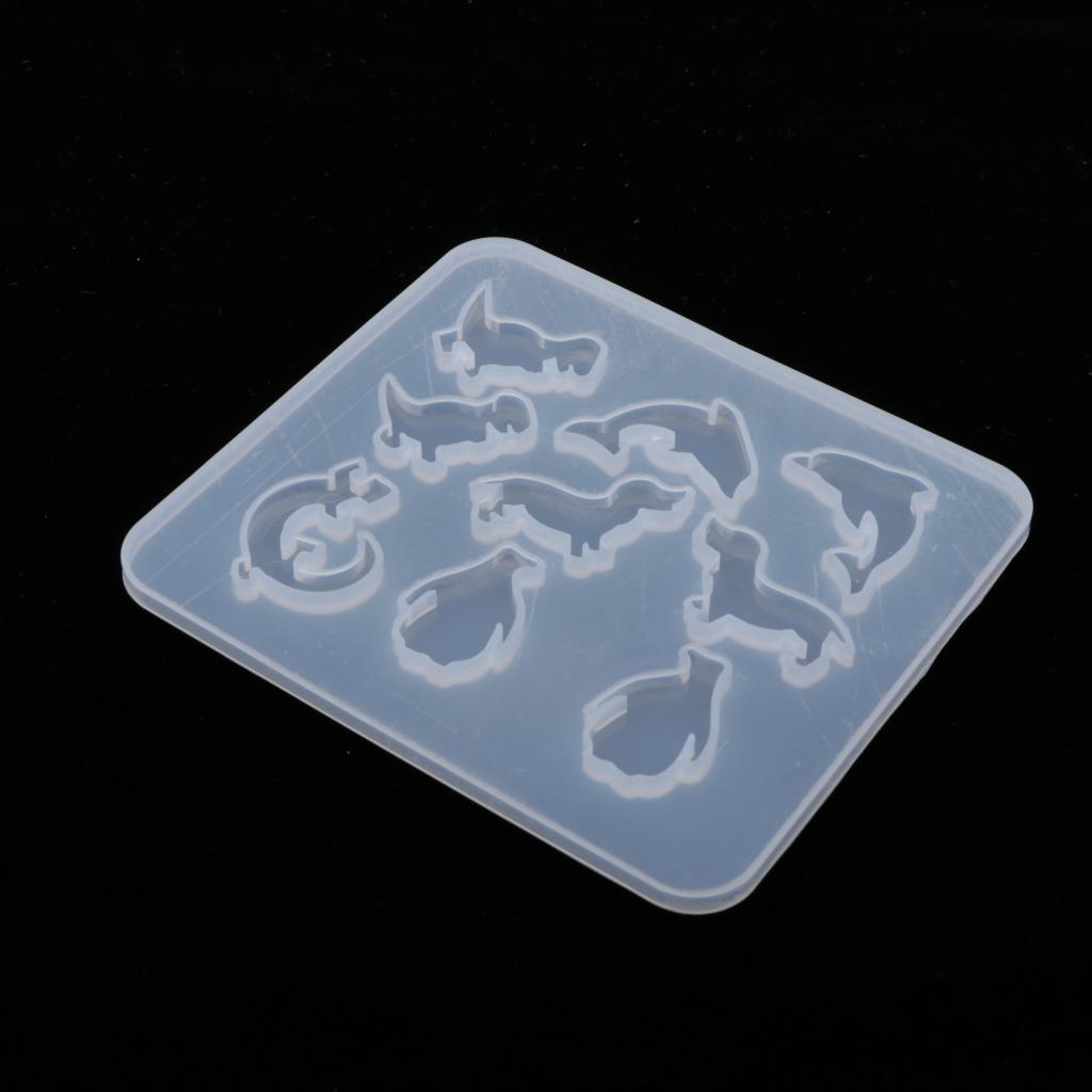 9pcs/set various animal Silicone Molds Resin Casting Jewelry Making Moulds 