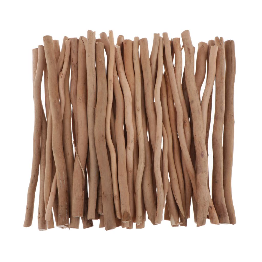 50 Natural Wood Rustic Rods DIY