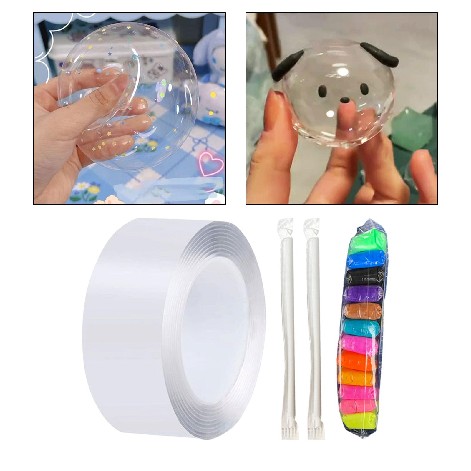 Multifunctional Double Sided Tape Funny for Blowing Bubble Toy 2mmx5cmx3m