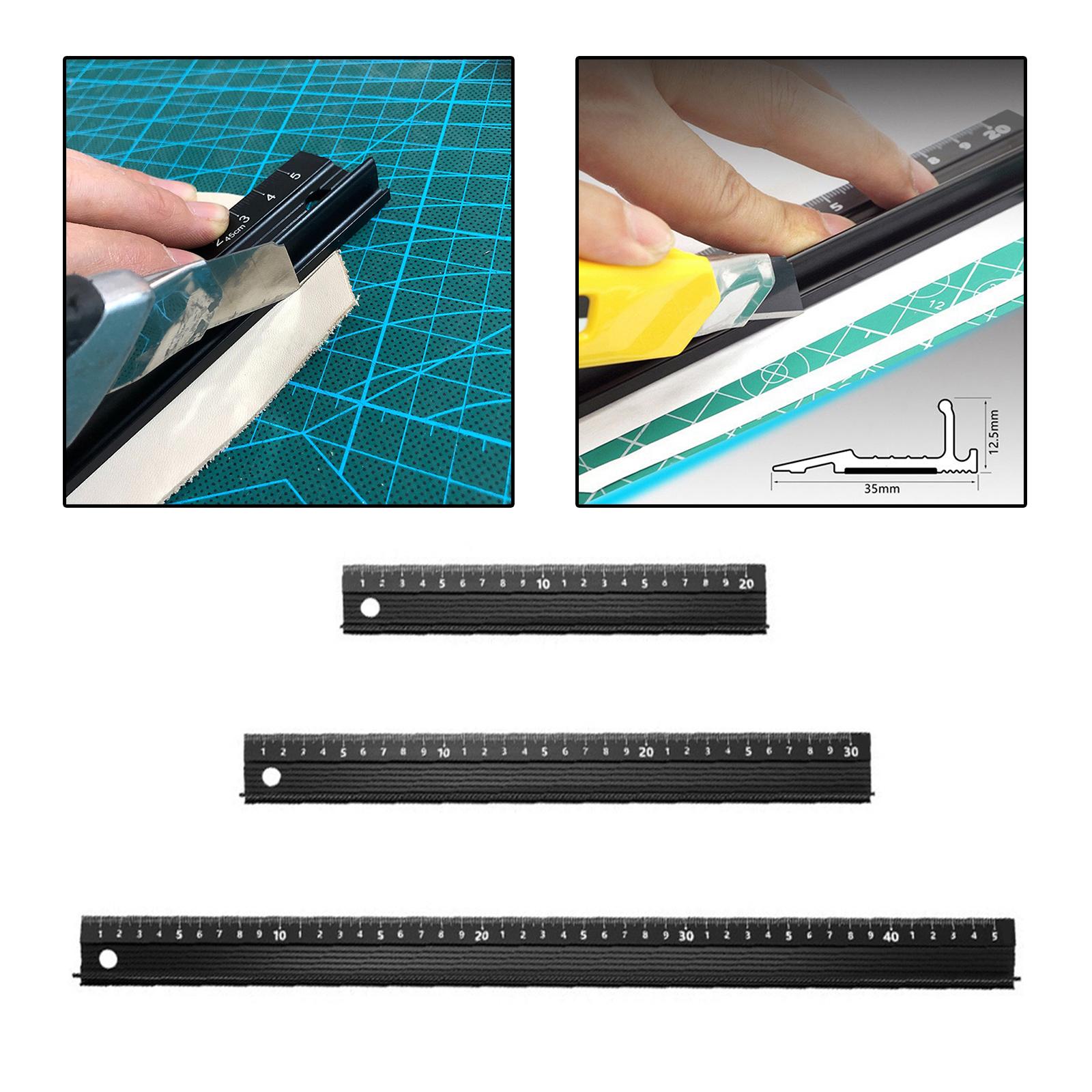 Cutting Ruler Anticutting Safety Measurements Sturdy Cutting Auxiliary Ruler 20cm
