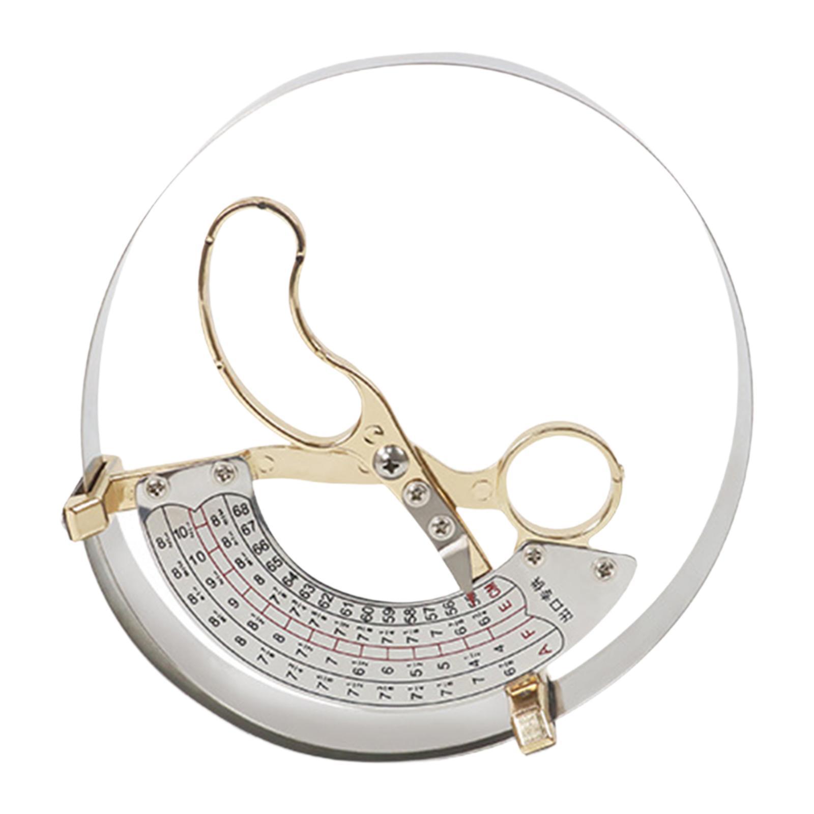 Hat Ruler Caliper Protable Practice Clear for Hat Size Stainless Steel L