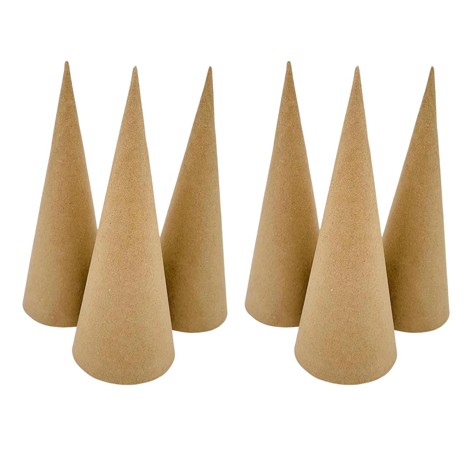 Paper Mache Cones 6Pcs