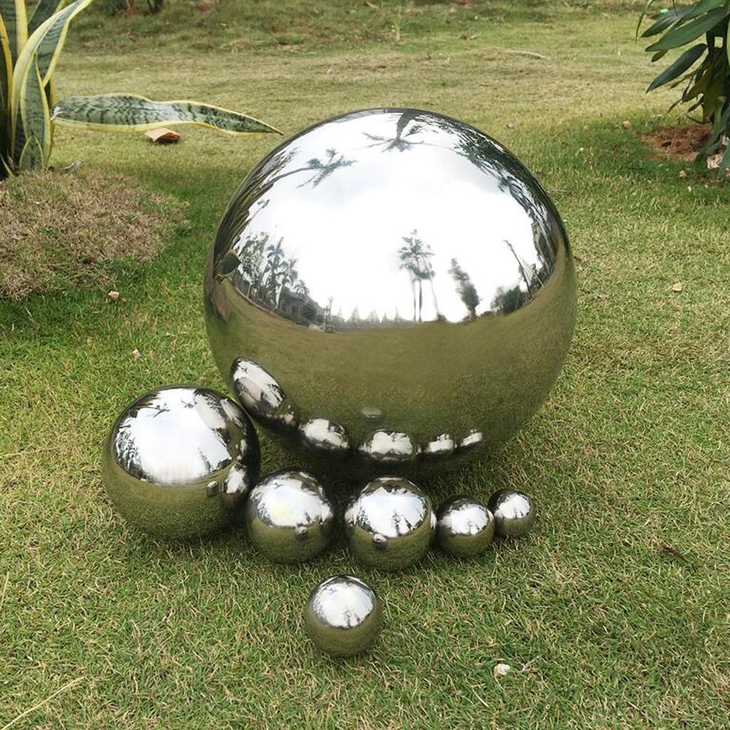 Stainless Steel Gazing Balls Hollow Ball Globes Floating Pond Balls