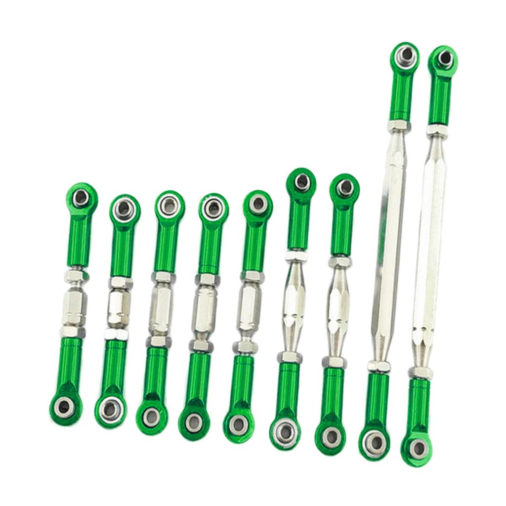 9pcs Adjustable Servo Rod Link for WLtoys RC Car Parts green