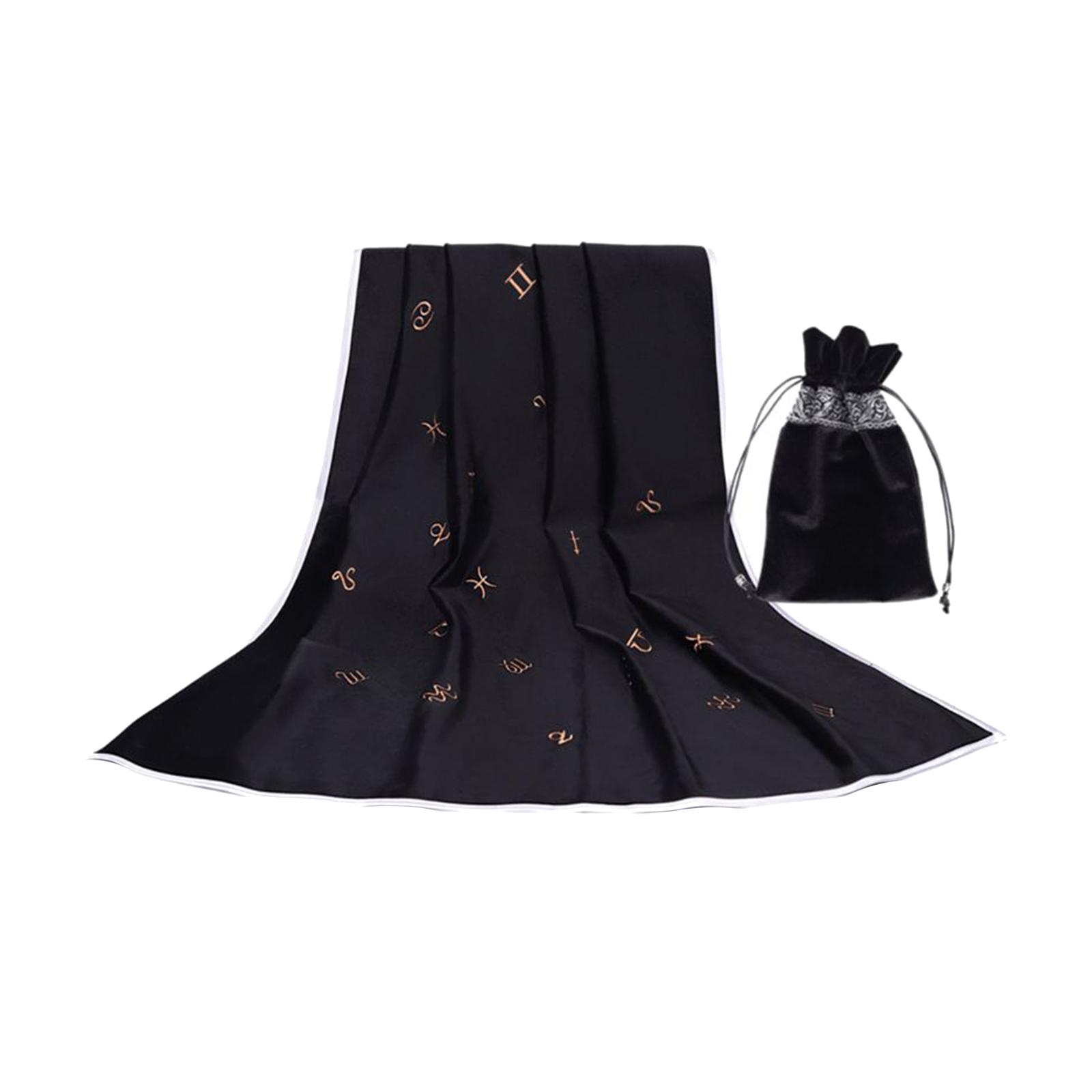 Altar Tarot Card Tablecloth/ Pouch Tarot Divination Cards Cover Black