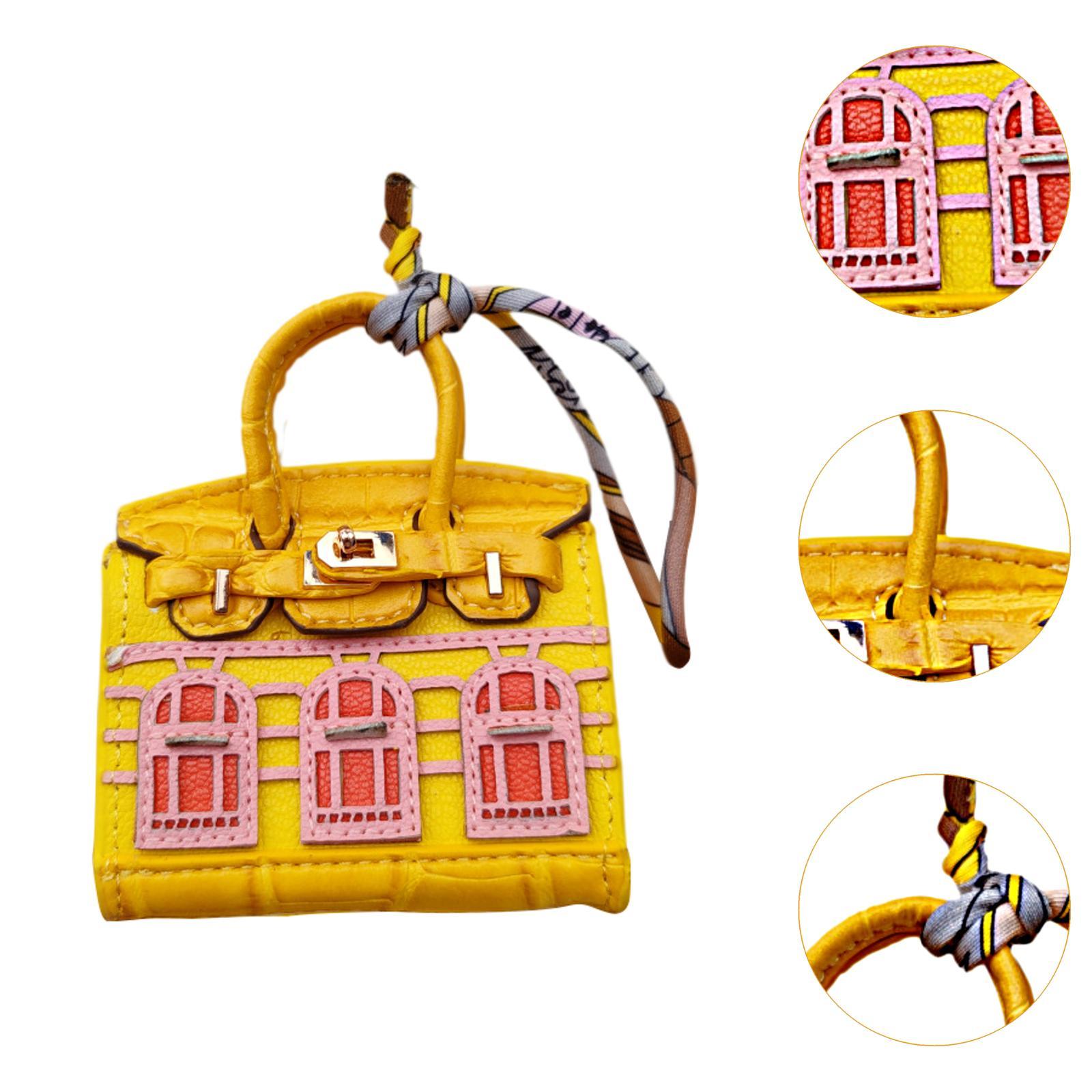 Car Keychain Cover Organizer Beauty Makeup Creative Cute Change Purse Wallet yellow