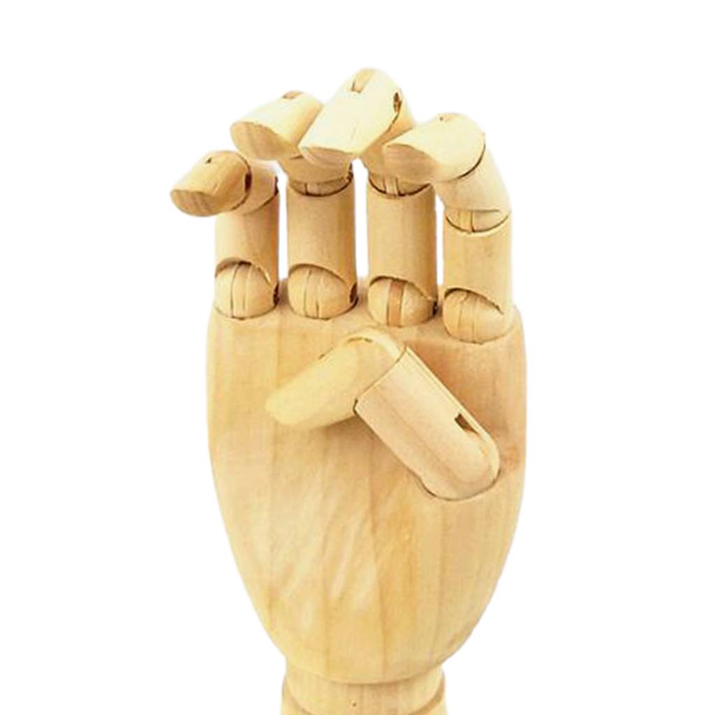 Flexible Hand Mannequin Model for Painting Drainwg Bracelet Watch Display Wood