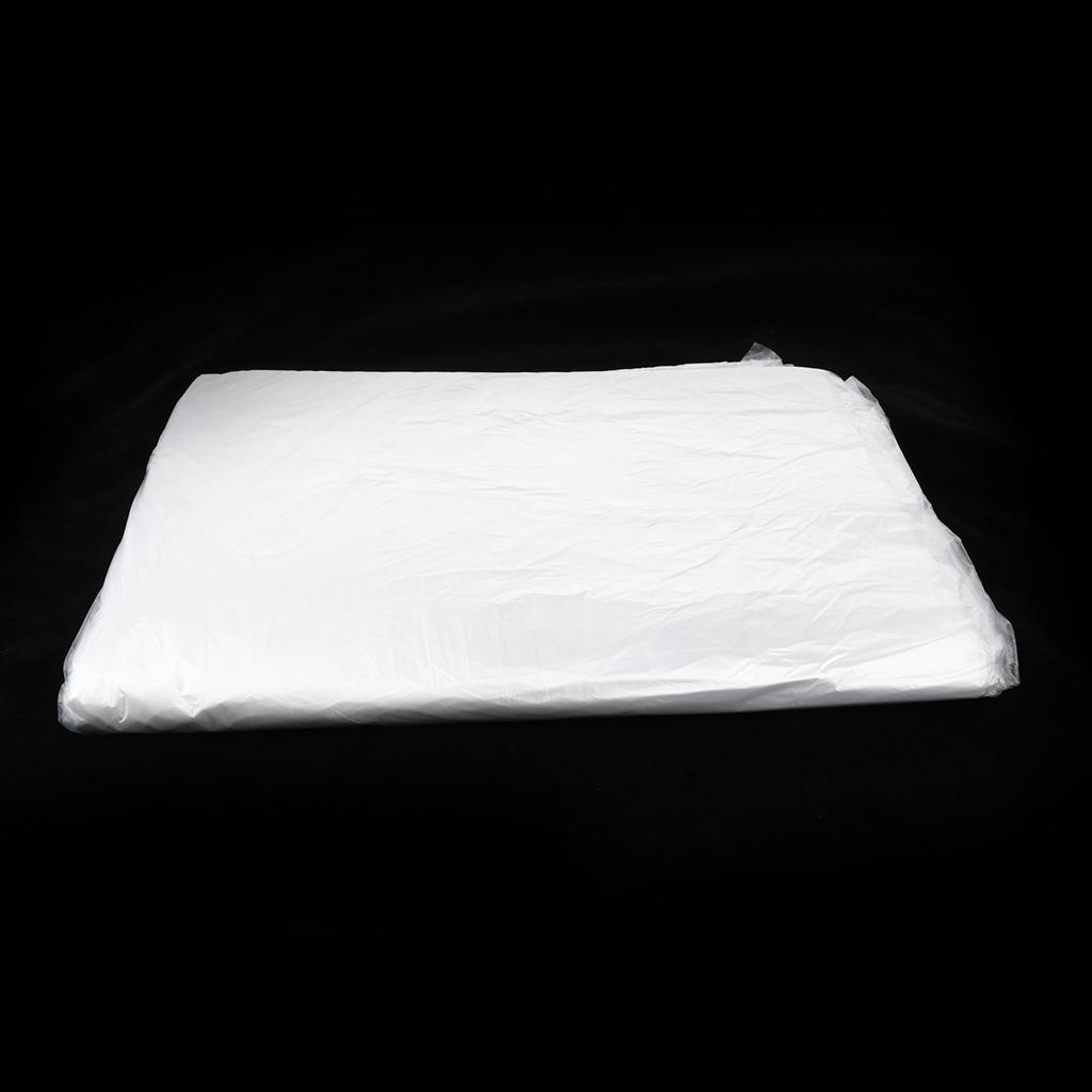 100Pcs Waterproof Disposable Hair Cutting Cape Gown Hairdresser Apron+ Clips