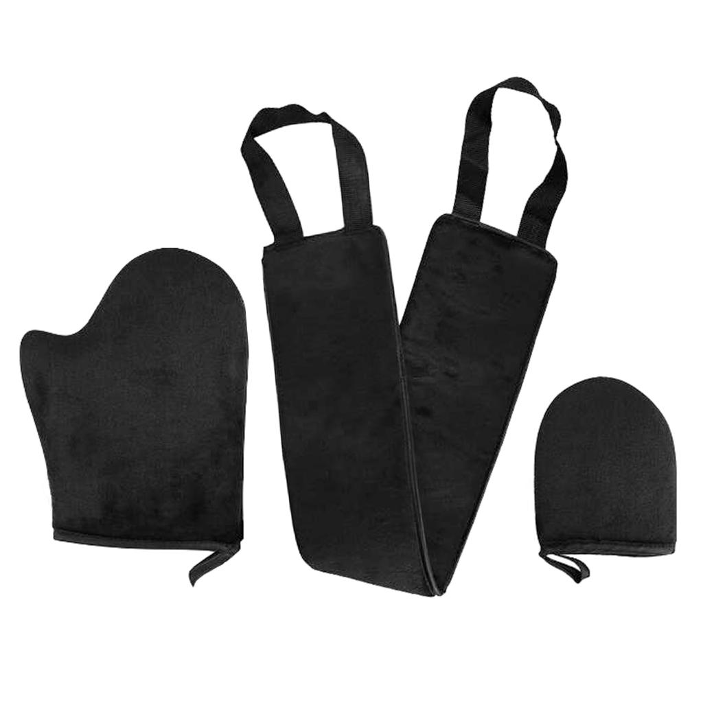 Self Tanning Back Body Mitt Applicator Lotion Cream Mousse Gloves Black