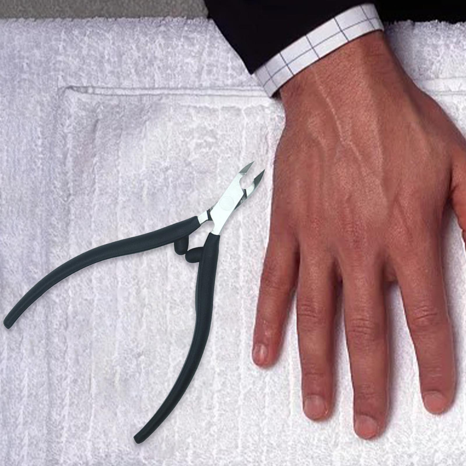 Stainless Steel Cuticle Nipper Trimming Fingernail Toenail Nail Art  Black