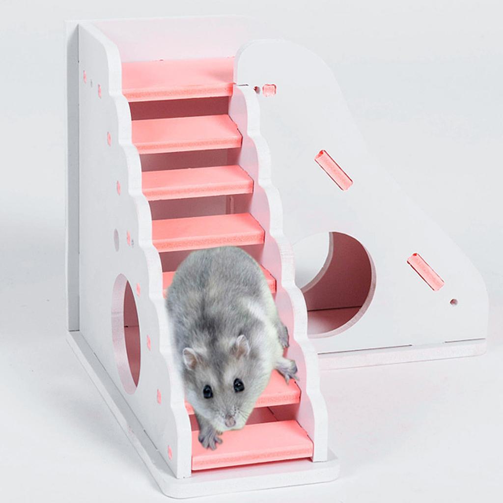 Hamster Sleeping Nest Toy Nest Small Animal Playing House with Slide Blue