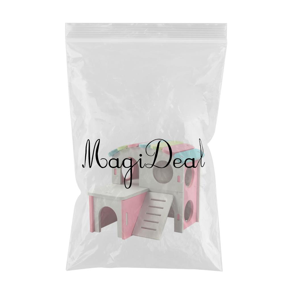 Hamster Hedgehog Mouse Guinea Pig Bed House Cage Ladder Exercise Toy Pink