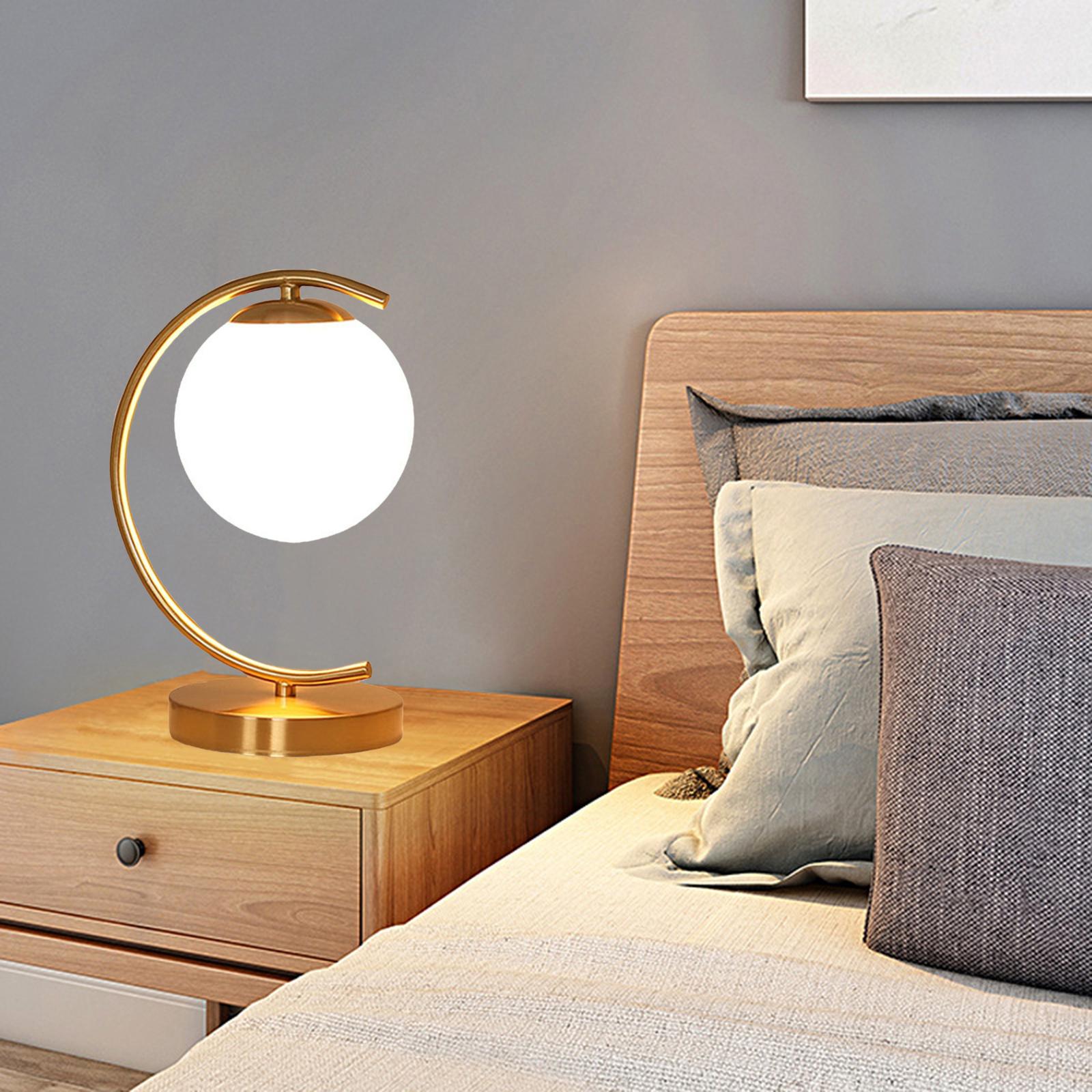 Dimmable Table Lamp Round Bedside Desk Night Light 20x15x33cm