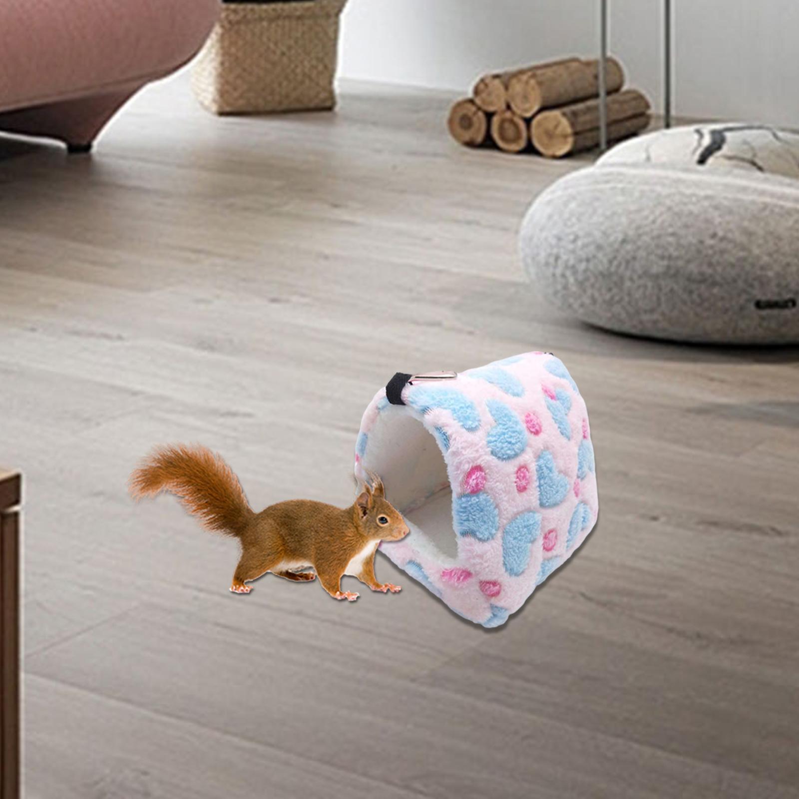 Guinea Pig Bed Cave Cozy Hamster House Rest Nest Pink Blue Heart