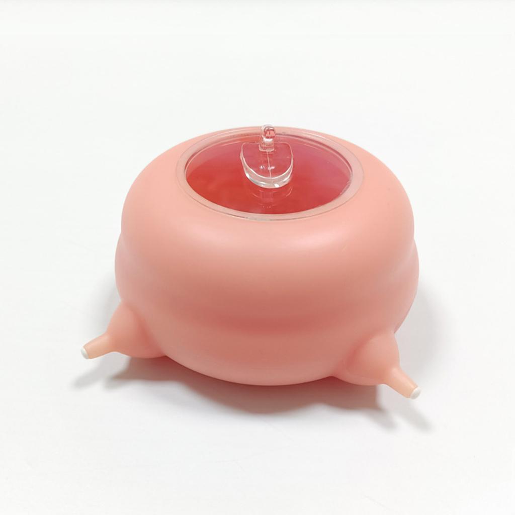 Puppy Milk Feeder Whelping Feeding 3 Nipples Bowl Pet Nursing Device Pink