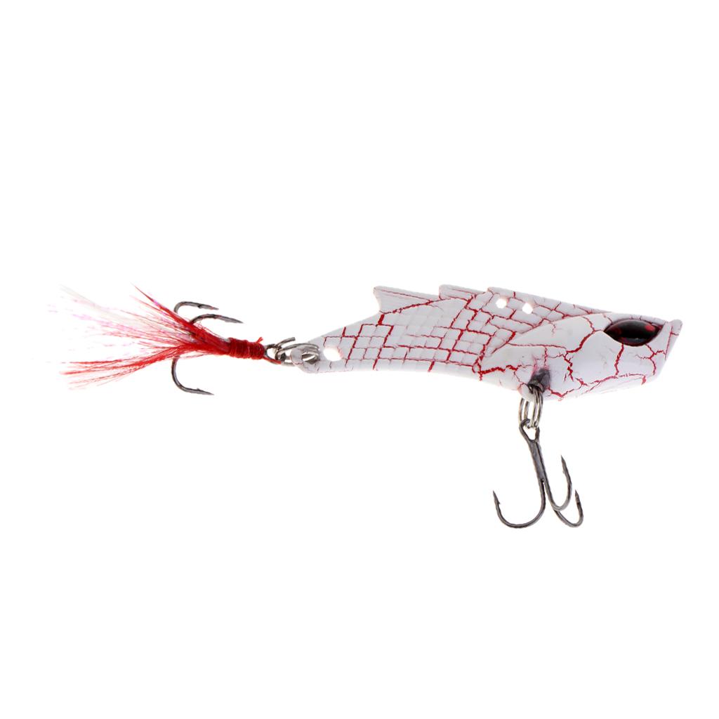 Metal Vibration VIB Fishing Lure Spinner Spoon Hard Bait Crankbaits White