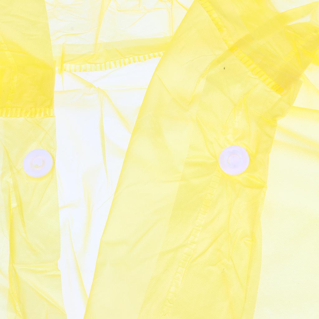 Reusable Adult Outdoor Hiking Mountaineering Raincoat Rain Jacket yellow